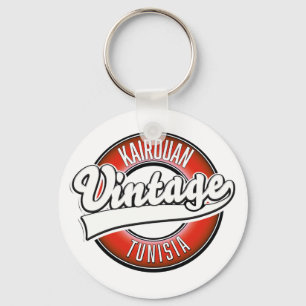 Kairouan Tunesien Vintage-Logo Schlüsselanhänger