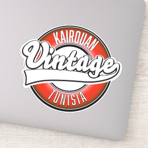 Kairouan Tunesien Vintage Style Logo Aufkleber