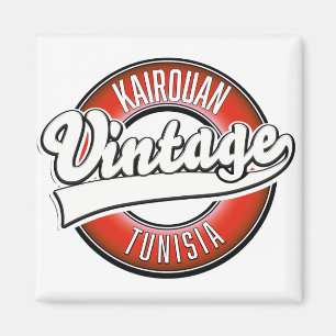 Kairouan Tunesien Vintage Style Logo Magnet