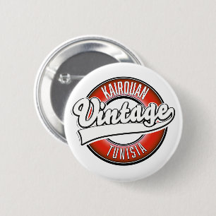 Kairouan tunisia Vintages Logo Button