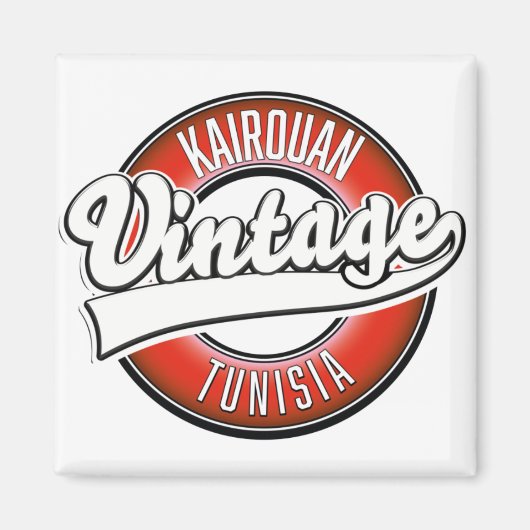 Kairouan tunisia Vintages Logo Magnet (Vorne)