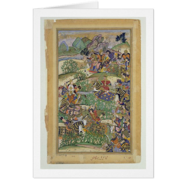 Kaiser Akbar (r.1556-1605) am Kampf von Samal (Vorne)