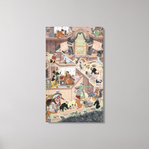 Kaiser Akbar (r.1556-1605) das buildin Leinwanddruck