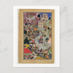 Kaiser Akbar (r.1556-1605) schießt am S Postkarte