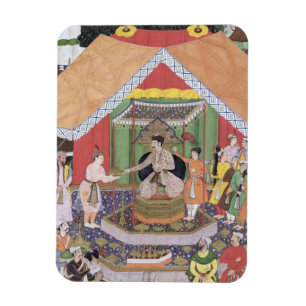 Kaiser Akbar (r.1556-1605) unterhalten durch Magnet