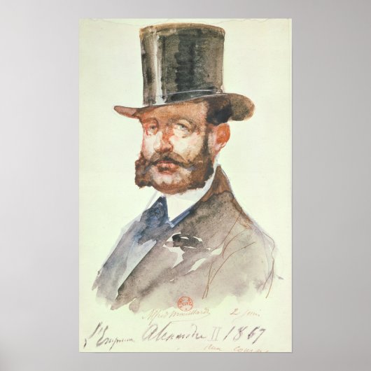 Kaiser Alexander II. bei den Rennen Poster (Vorne)