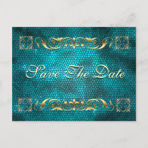 Kaiser Aquamarin Save the Date Postkarte