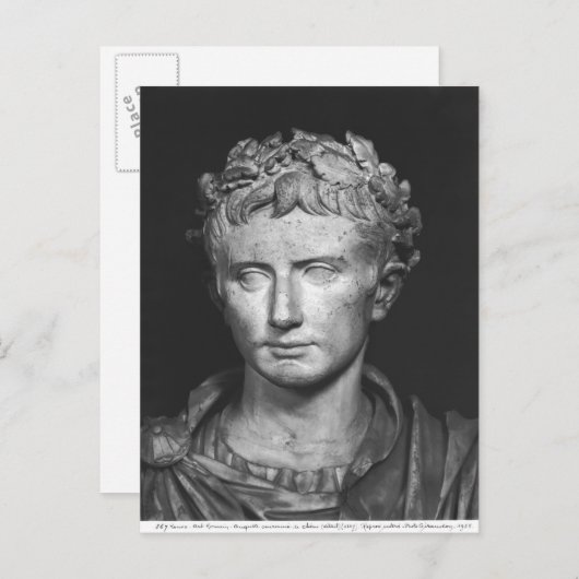 Kaiser Augustus Postkarte (Vorne/Hinten)