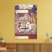 Kaiser Babur und sein Architektenplan Leinwanddruck (Insitu (Wohnzimmer))