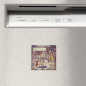 Kaiser Babur und sein Architektenplan Magnet (In Situ (Geschirrspüler))
