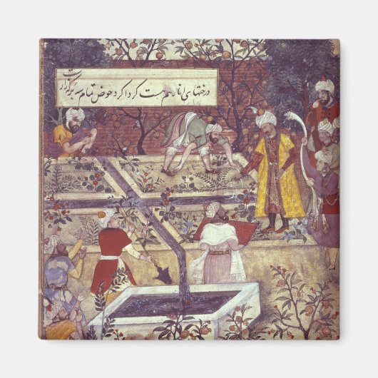 Kaiser Babur und sein Architektenplan Magnet (Vorne)