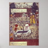 Kaiser Babur und sein Architektenplan Poster (Vorne)