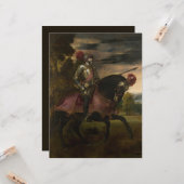 Kaiser Charles V. auf Horseback (von Tizian) Karte (Vorderseite/Rückseite Beispiel)