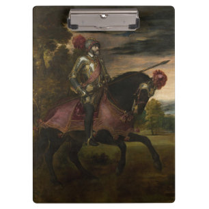 Kaiser Charles V. auf Horseback (von Tizian) Klemmbrett