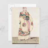 Kaiser Chinesisch in feierlicher Kostüm Postkarte (Vorne/Hinten)