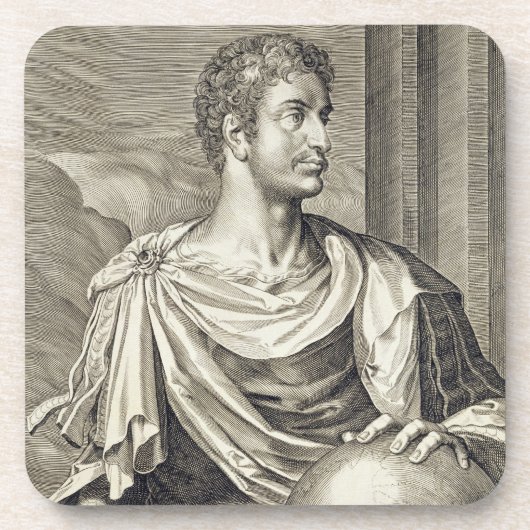 Kaiser D. Octavius Augustus (ANZEIGE 63 BC - 14) Getränkeuntersetzer (Vorderseite)