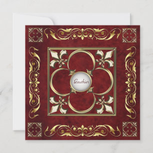 Kaiser Fleur De Lis Palisander Regency-Einladung Einladung