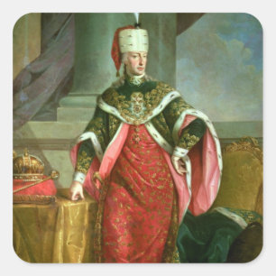 Kaiser Francis I. Heiliger römischer Kaiser Quadratischer Aufkleber