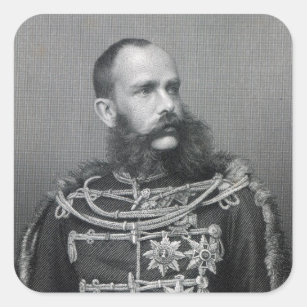 Kaiser Franz Joseph I von Österreich Quadratischer Aufkleber