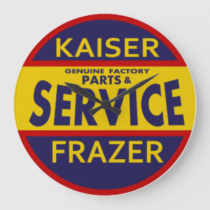 Kaiser Frazer Service Vintage Zeichenzuhr Große Wanduhr