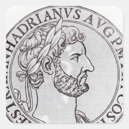 Kaiser Hadrian Quadratischer Aufkleber (Vorderseite)
