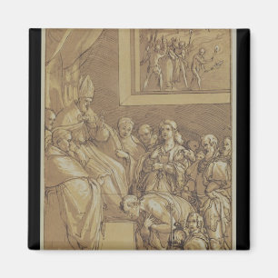 Kaiser Henri IV am Fuße von Papst Gregory Magnet