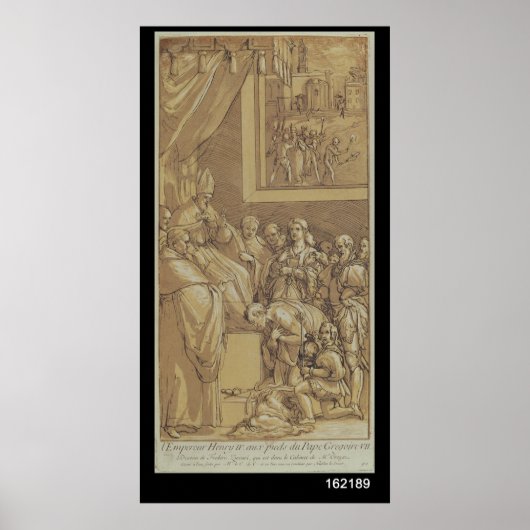 Kaiser Henri IV am Fuße von Papst Gregory Poster (Vorne)