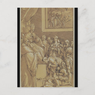 Kaiser Henri IV am Fuße von Papst Gregory Postkarte