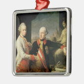 Kaiser Joseph II Silbernes Ornament (Links)