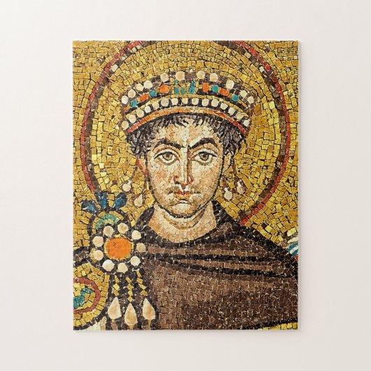 Kaiser Justinian Byzantinisches Mosaiksymbol Puzzle (Vertikal)