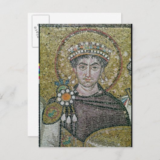 Kaiser Justinian I. c.547 AD Postkarte (Vorne/Hinten)