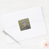 Kaiser Justinian I. c.547 AD Quadratischer Aufkleber (Umschlag)