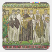 Kaiser Justinian I Quadratischer Aufkleber (Vorderseite)