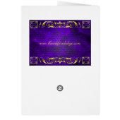 Kaiser lila Fleur beflecktes Glas-Tabellen-Karte (Hinten)