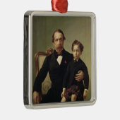 Kaiser Louis-Napoleon Bonaparte und sein Sohn Silbernes Ornament (Rechts)