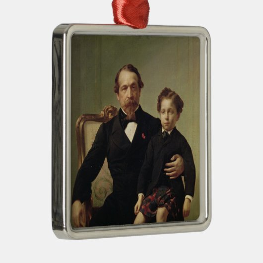 Kaiser Louis-Napoleon Bonaparte und sein Sohn Silbernes Ornament (Rechts)