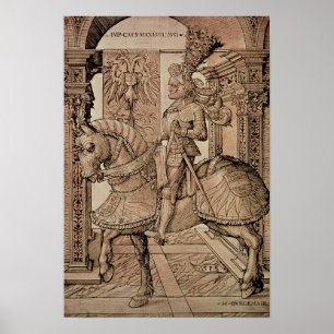 Kaiser Maximilian I ein Pferd, 1518 reiten Poster