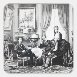 Kaiser Napoleon III Quadratischer Aufkleber