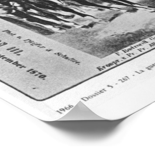 Kaiser Napoleon III. und Kaiser Wilhelm I Poster (Ecke)