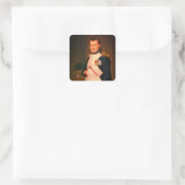 Kaiser Napoleon in seinem Studium an den Tuilerien Quadratischer Aufkleber (Tasche)