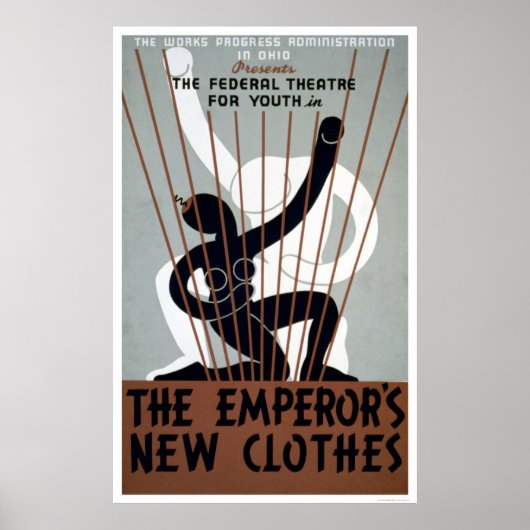 Kaiser Neue Kleidung 1937 WPA Poster (Vorne)
