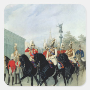 Kaiser Nicholas I. und Großherzog Alexander Quadratischer Aufkleber