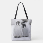 Kaiser Penguin Hühner auf Eis in der Antarktis Tasche (Rückseite)