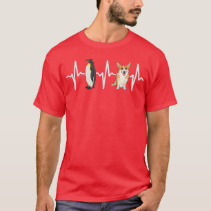 Kaiser Penguin Pembroke Welsh Corgi Heartbeat Dog T-Shirt