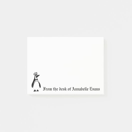 Kaiser Penguin Post-it Klebezettel (Vorderseite)