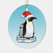 Kaiser Penguin Weihnachten Keramik Ornament (Links)