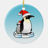 Kaiser Penguin Weihnachten Keramik Ornament (Hinten)