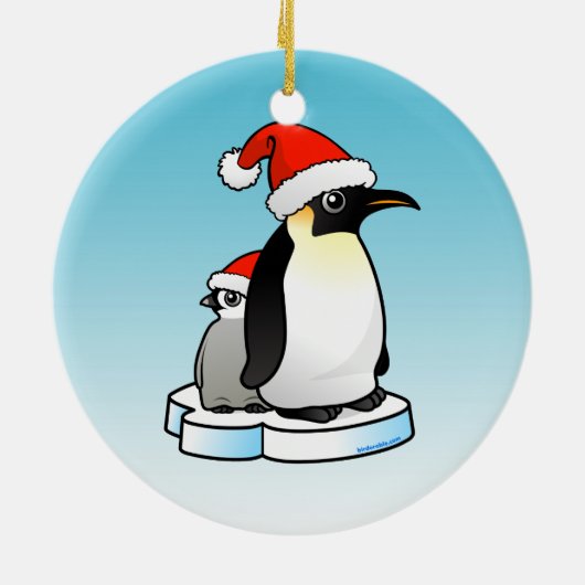 Kaiser Penguin Weihnachten Keramik Ornament (Hinten)