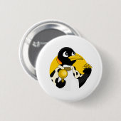 Kaiser-Pinguin-Cartoon Button (Vorne & Hinten)