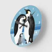 Kaiser Pinguin Clock Runde Wanduhr (Winkel)